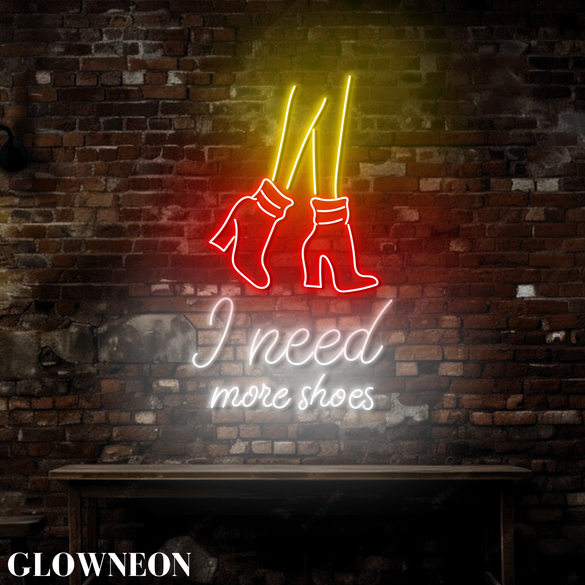 Glow Neon - Wholesale Neon Sign - I Need More Shoes Neon Sign, Women Shoe Store Led Wall Decor3