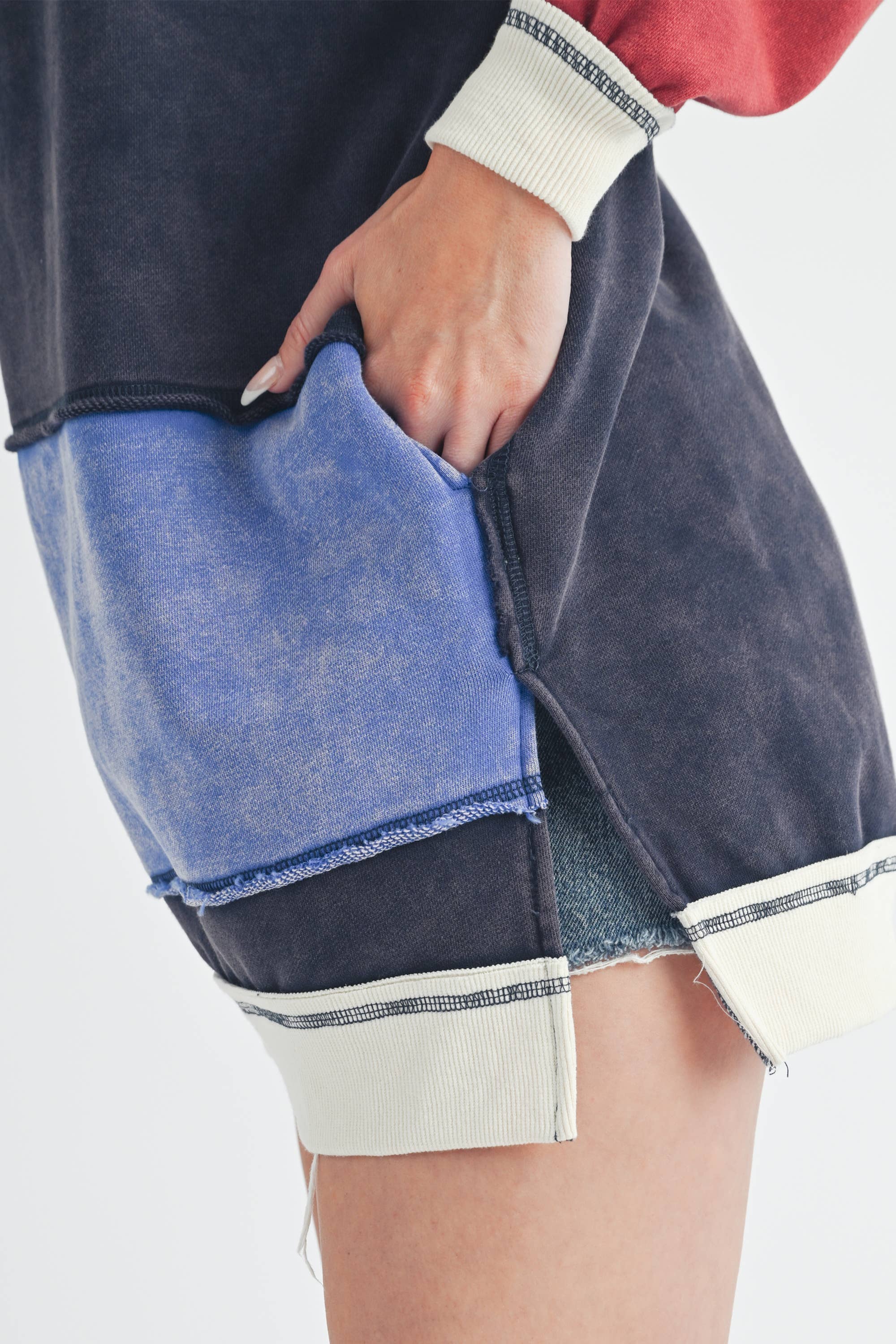 AEMI + CO - Wholesale Knit Sweater - Women's - 8332EK Rugby Color Block Stripe Sweatershirt26