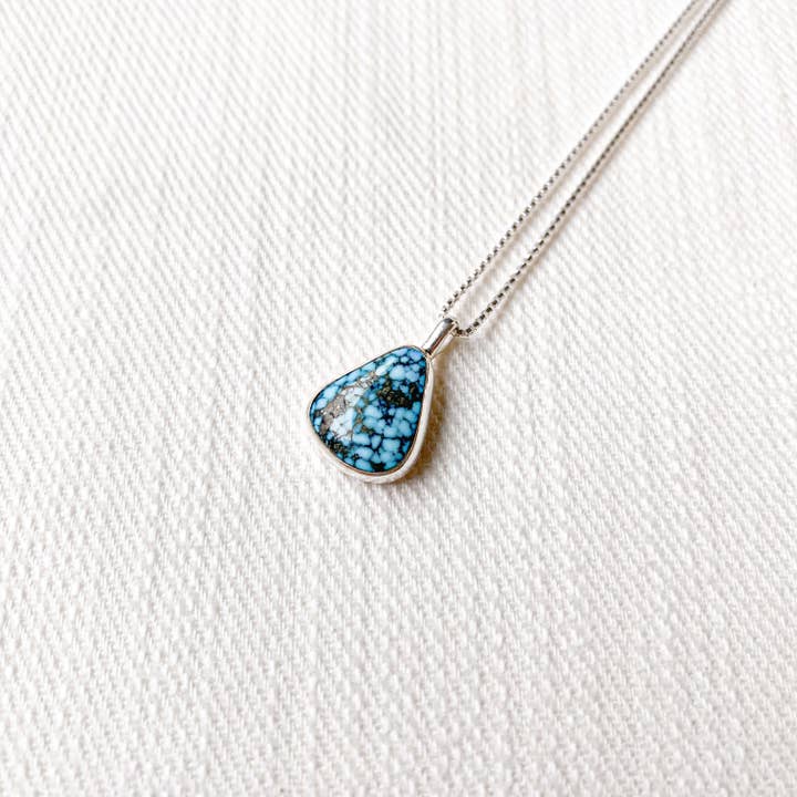 Kingman Turquoise Pendant Necklace for wholesale by Meghan Elisabeth Art