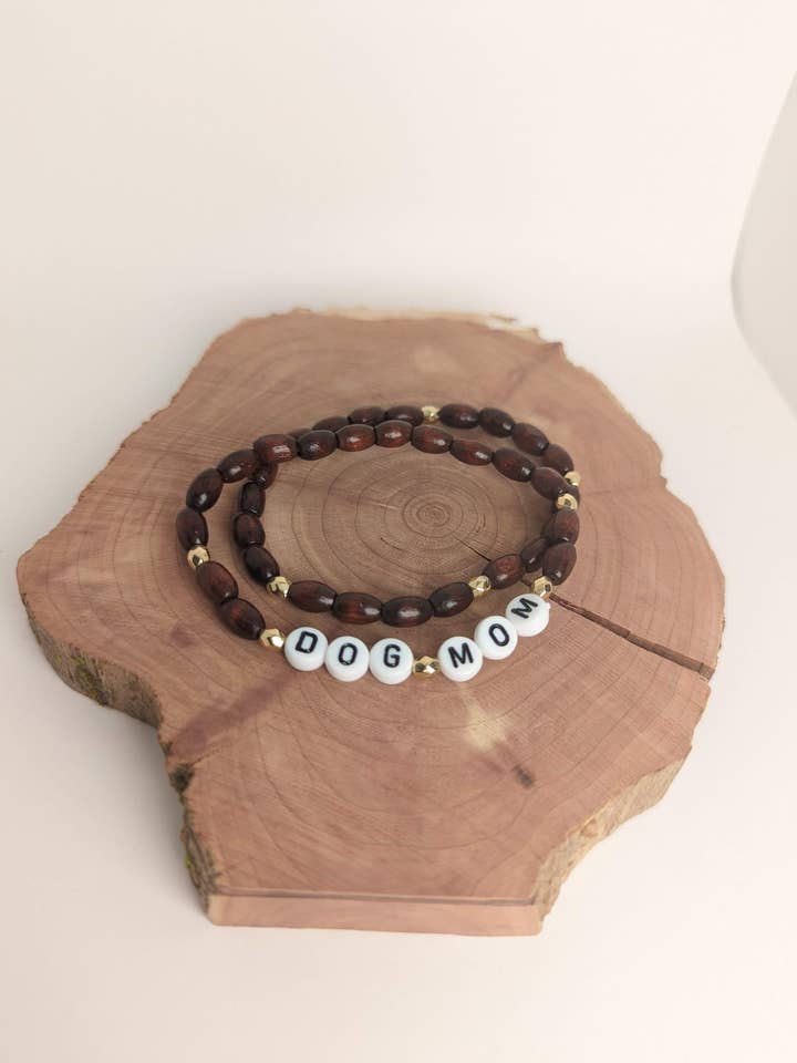 Dog Mom Diffuser Wood Bracelet Set| Mother’s Day Gift for wholesale by KimiJean Creations