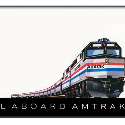 TransitGifts.com - Wholesale Magnet - All Aboard Amtrak Magnet