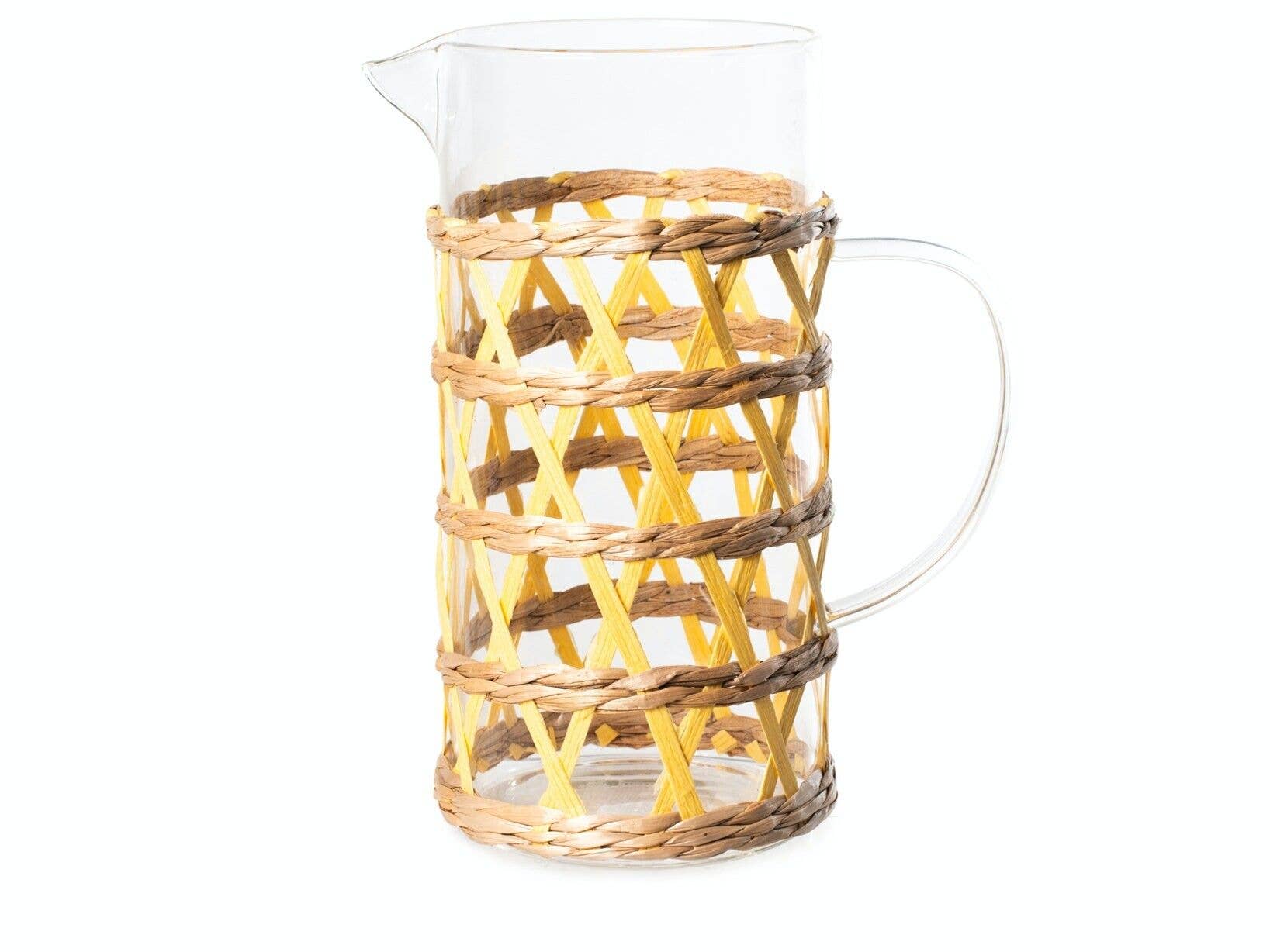 H&H - Vendita all'ingrosso Caraffe - Brocca In Vetro Con Intreccio 1,4 Lt6