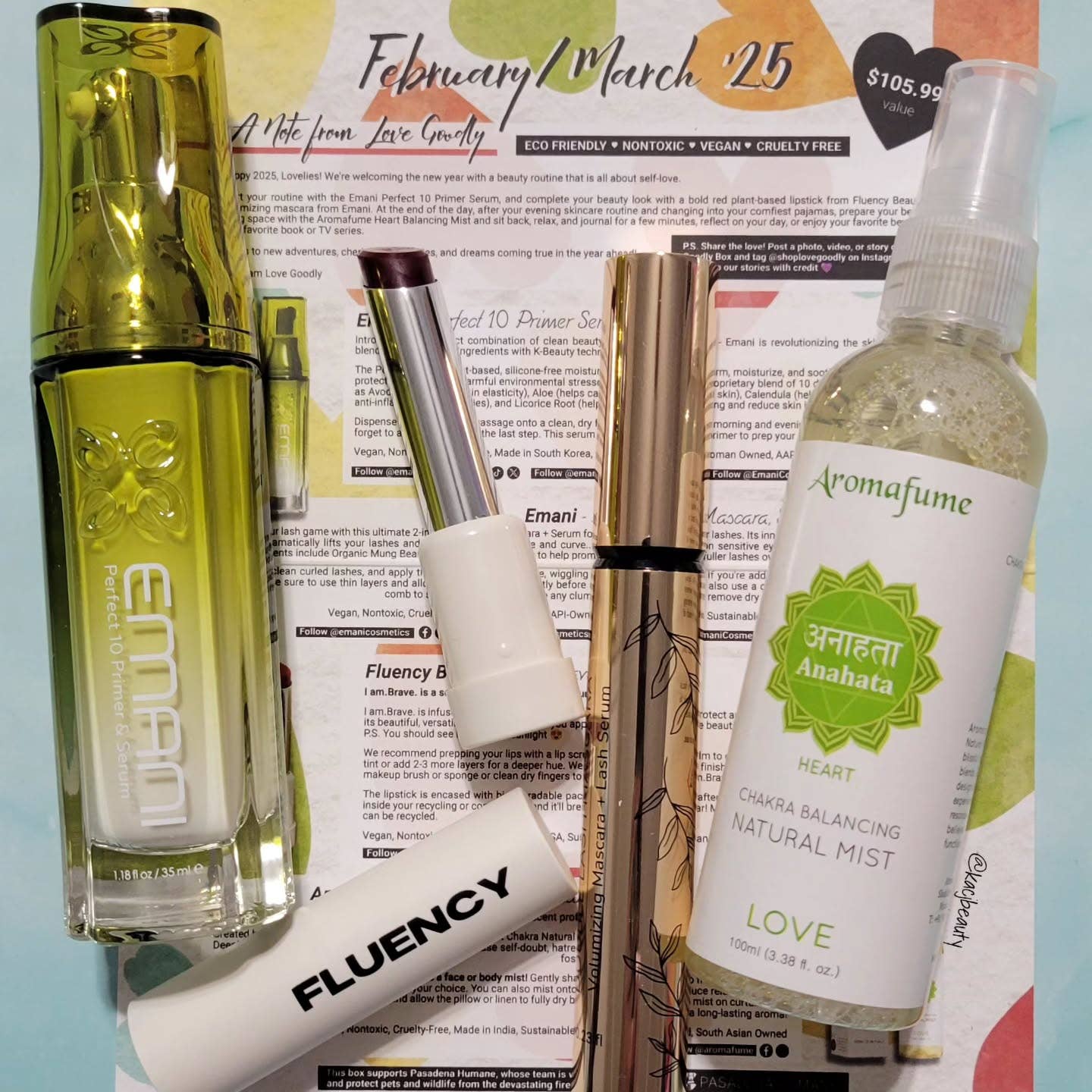 EMANI VEGAN COSMETICS - Vente Mascara - Mascara Double Lash + Sérum pour la croissance des cils - Naturel + Bio8