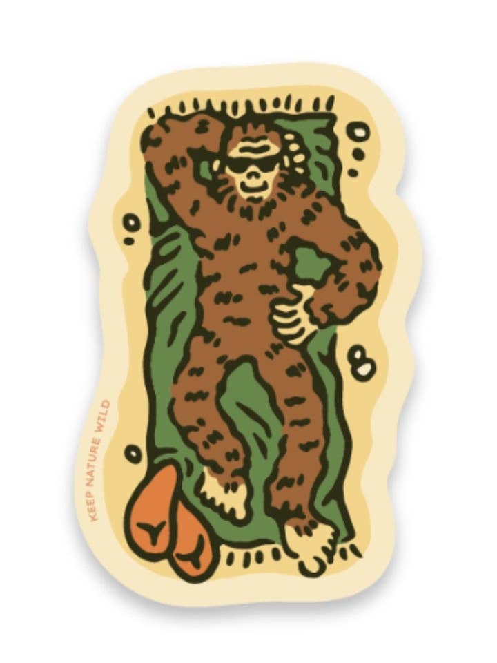 Squatch Summer Slumber | Autocollant pour la vente par Keep Nature Wild