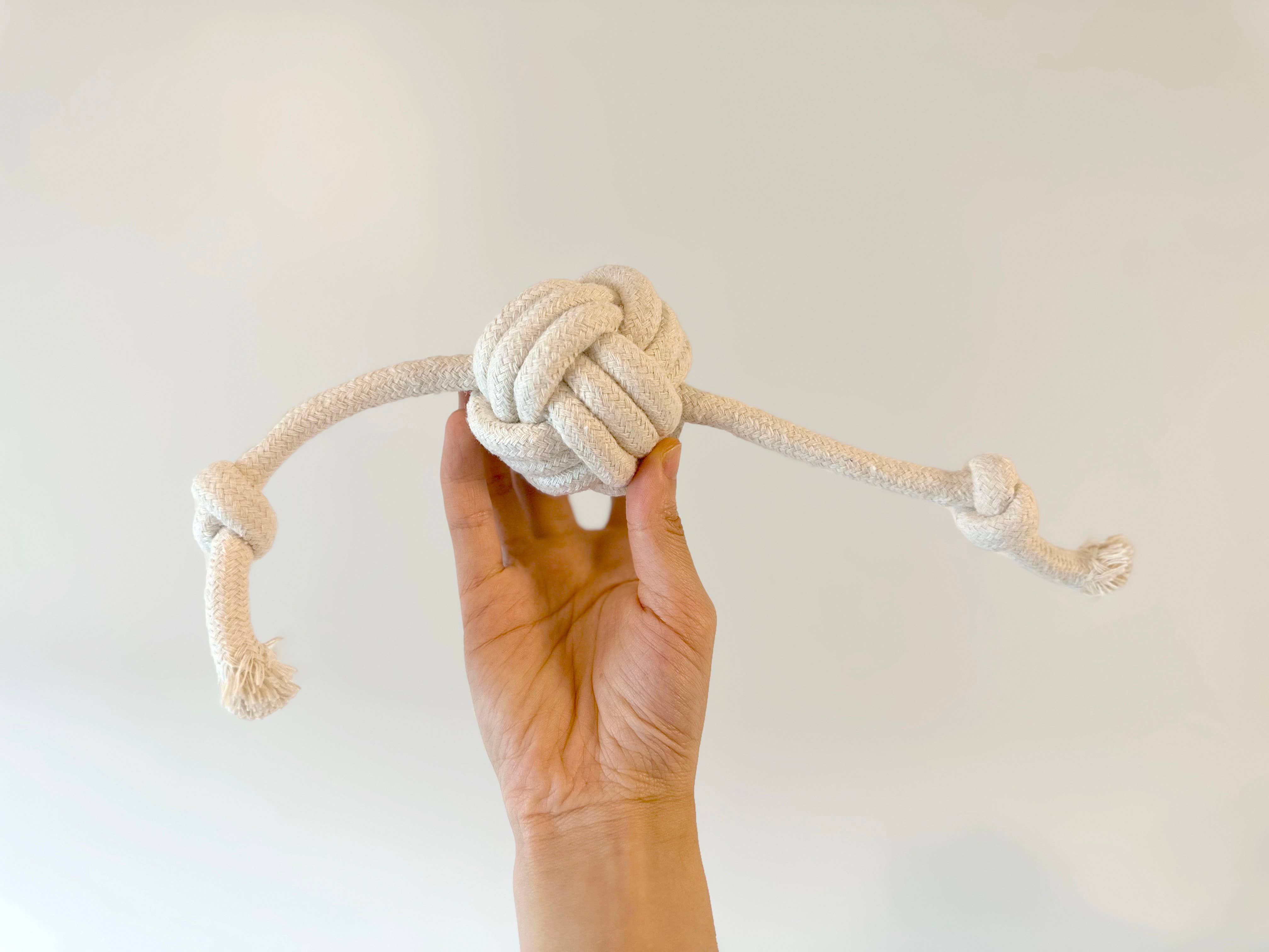 Monli Handcrafted Pet Toys - Wholesale Pet Rope Toy - Dog - Handmade Natural White Tug of War Toys Set-4 Piece5