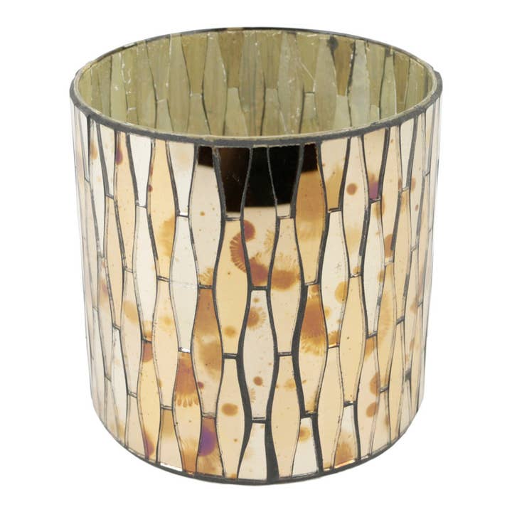 Gold tealight holder Paris L for wholesale by EARTHWARE