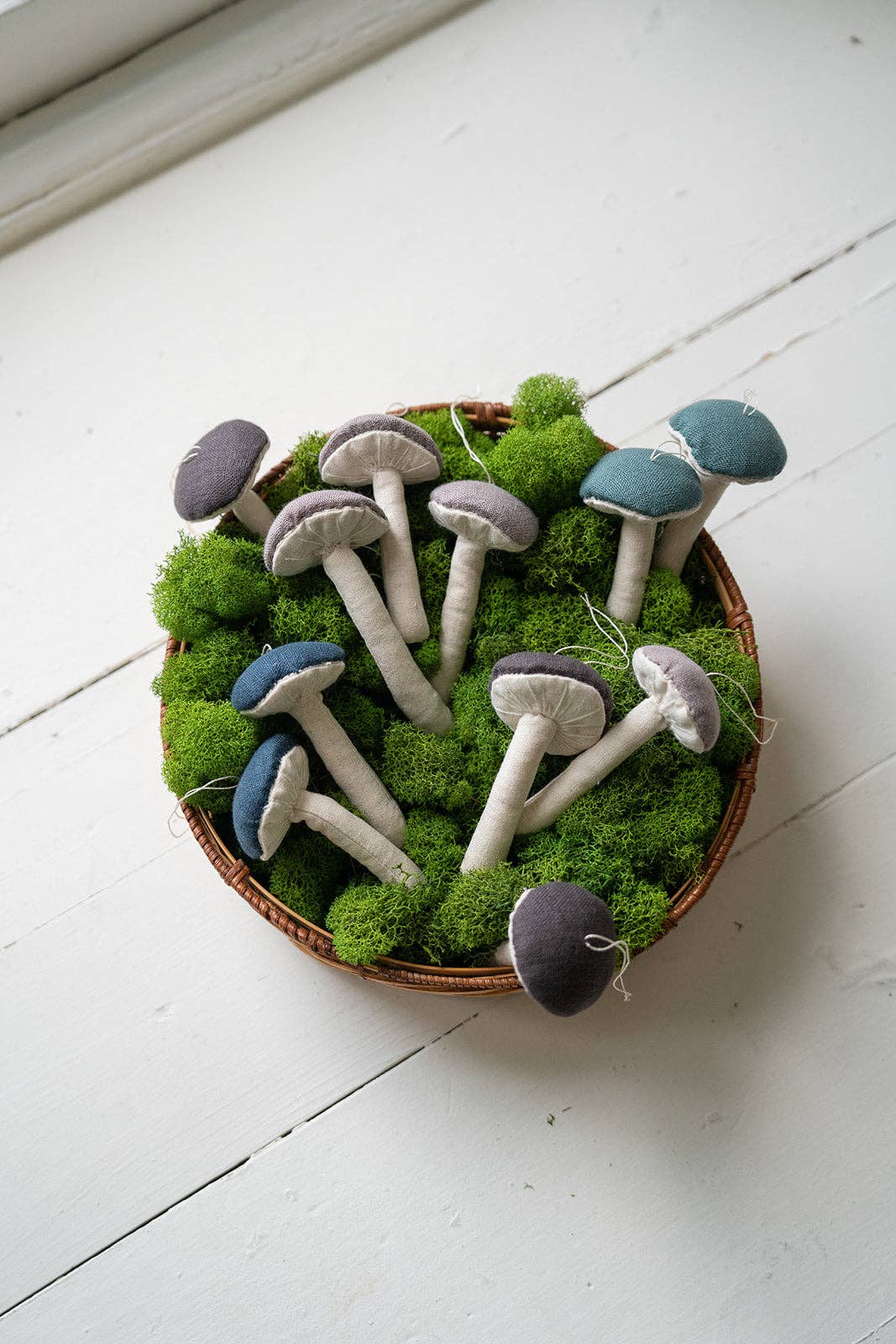 Gossling Organics - Vente Objets de décoration - Ornement de champignon en tissu de lin7