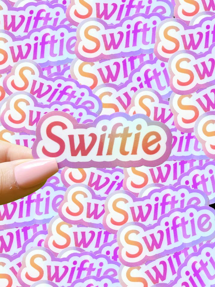 Tay inspired holographic waterproof sticker|swiftie for wholesale by Typo Lettering Co