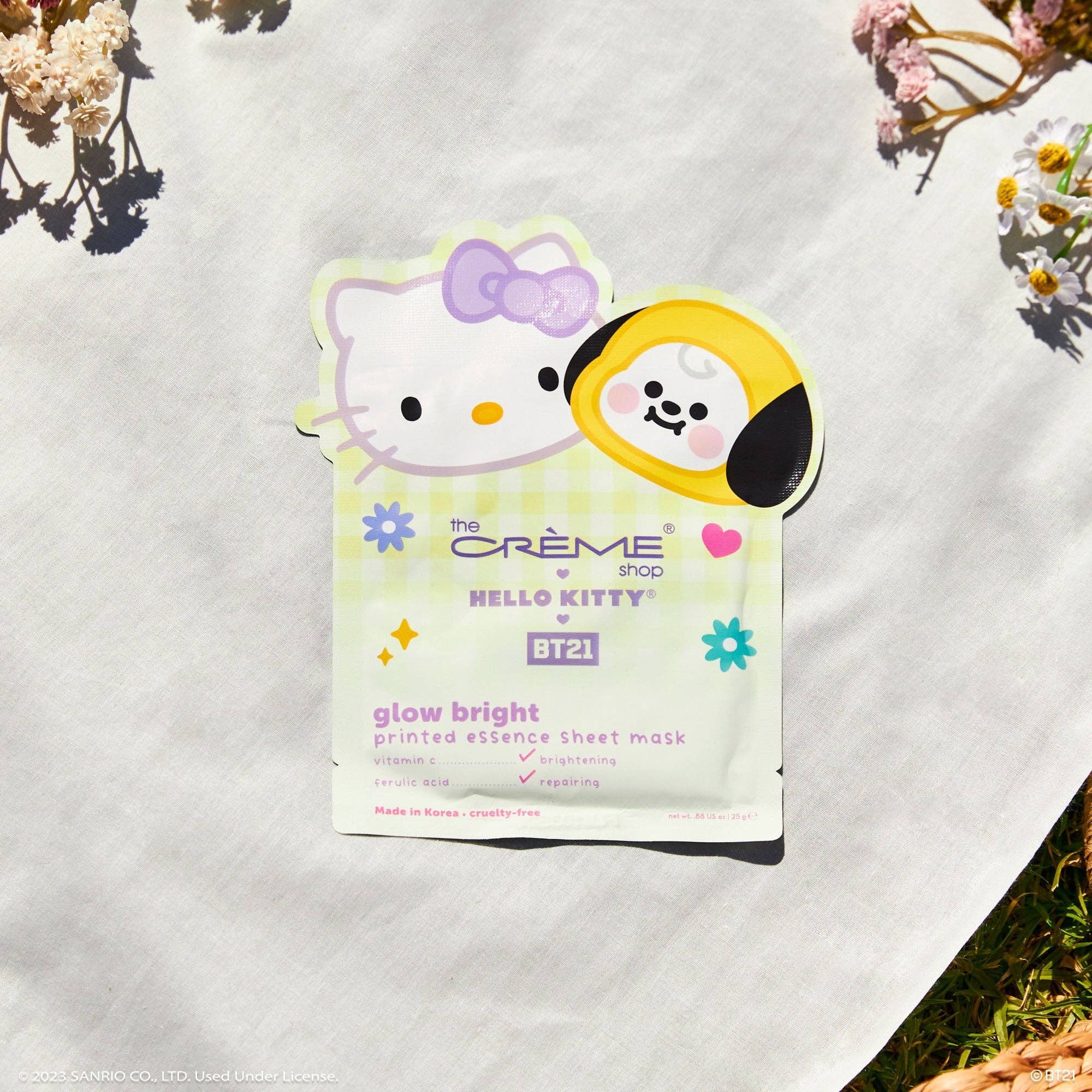 GenFresh - Wholesale Skincare Face Mask - Hello Kitty & BT21 Glow Bright Printed Essence Sheet Mask1