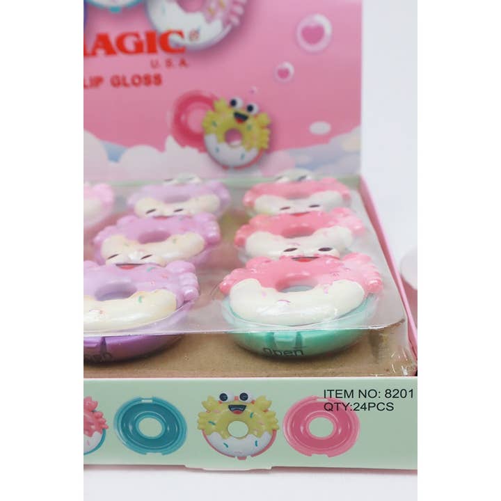 MIX COLOR Happy Crab Donut Flavored Lip Gloss for wholesale on Faire