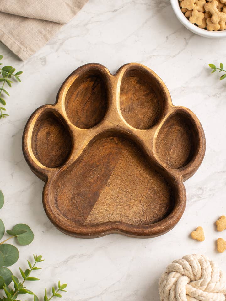 Bandeja de Madera con Huella de Perro para venta al por mayor de Runnin Wild Designs