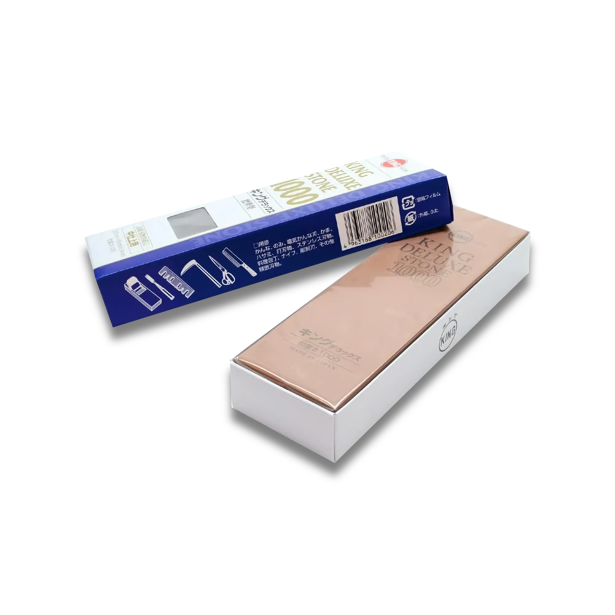 Ginza Steel - Wholesale Knife Sharpener - King Deluxe 1000 Grit Sharpening Stone – Medium Grit Whetstone – Made in Japan1