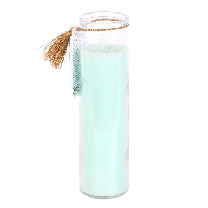 Something Different Wholesale - Wholesale Jar/Filled Candle - White Sage Tube Candle with Clear Quartz Crystals2