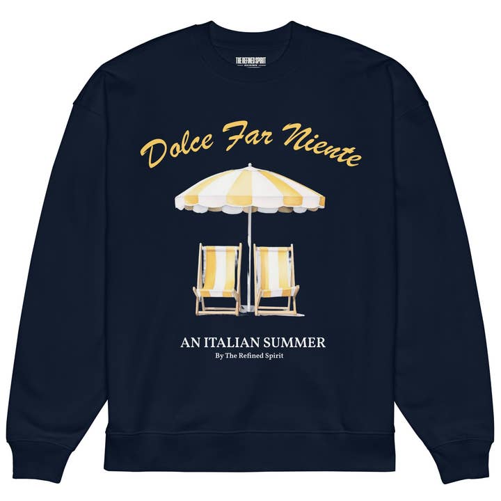 Un'estate italiana - Felpa oversize biologica per la vendita all'ingrosso da parte di The Refined Spirit