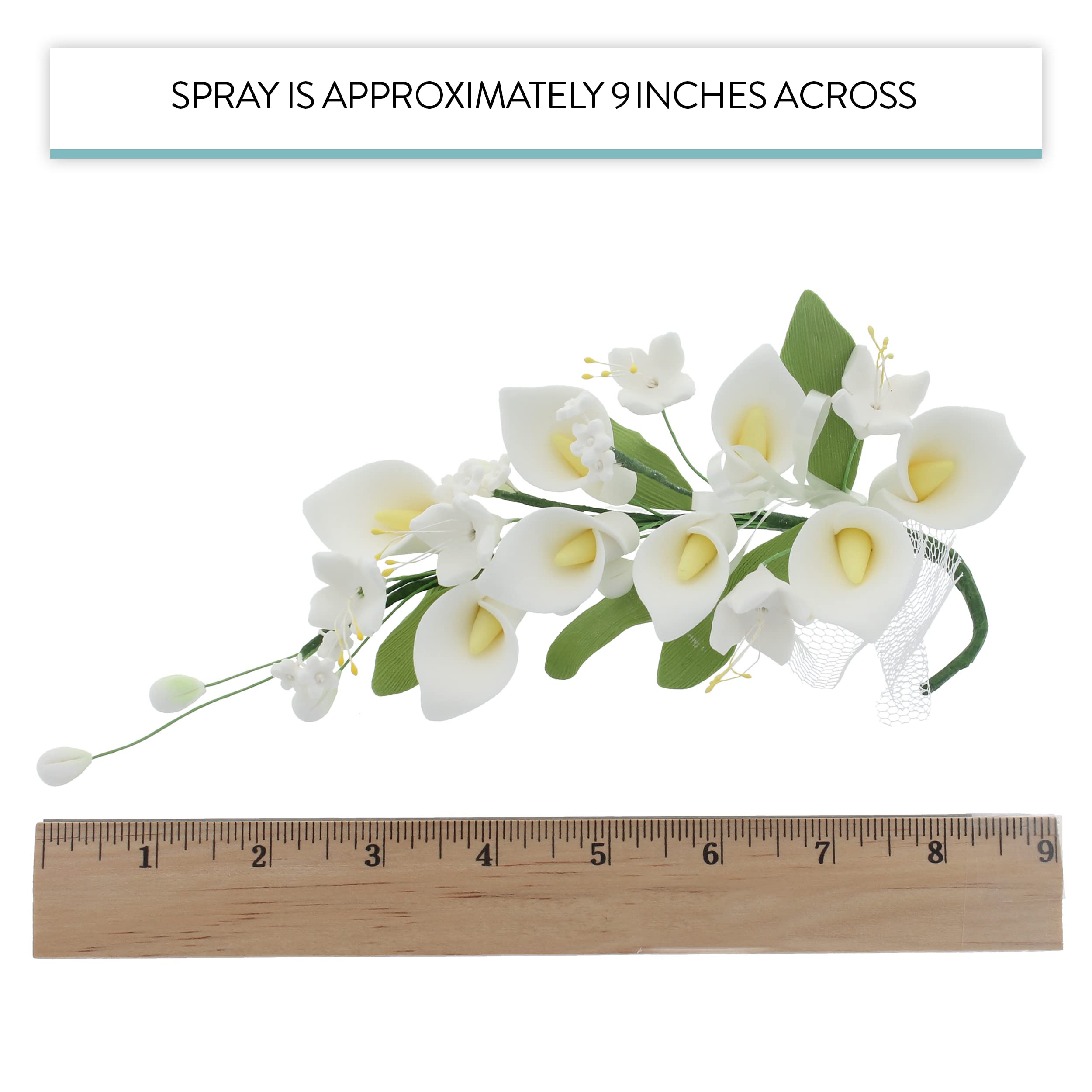 Global Sugar Art - Wholesale Cake/Cupcake Topper - Sugar Lilies, Lily Flower Sprays, Cake Toppers by Global Sugar Art, Calla Lily Cascade Spray5