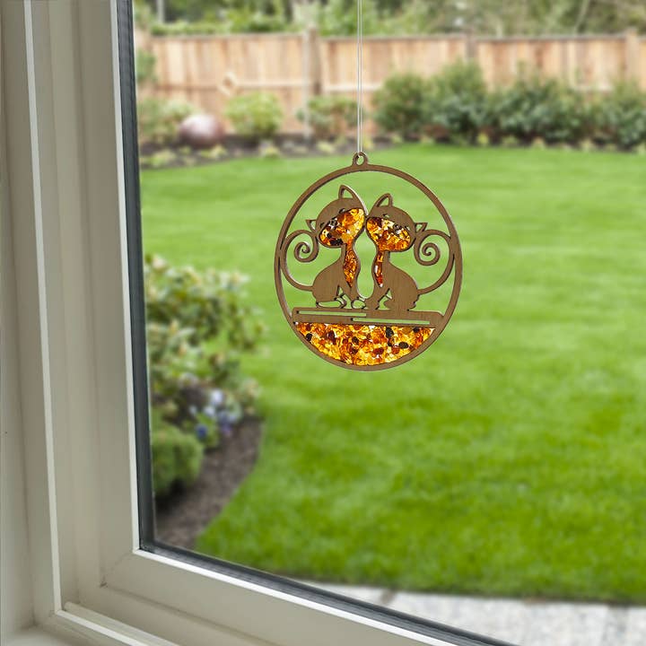 Amberman - Wholesale Suncatcher - Amber Cats Suncatcher/Magnet