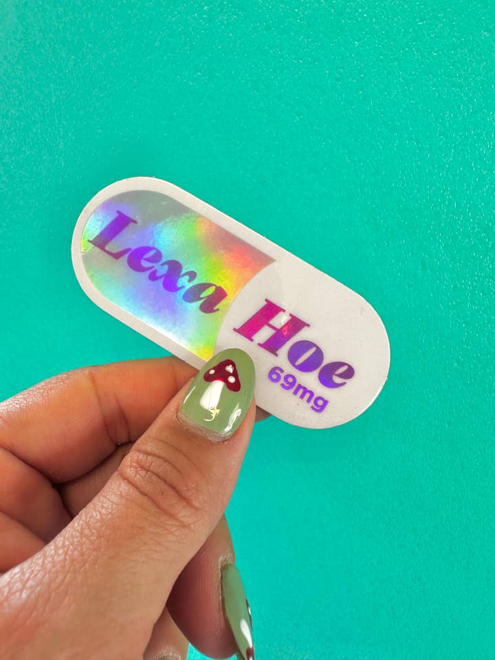 LexaHoe vinyl sticker for mental health baddies for wholesale by Full Send Studio
