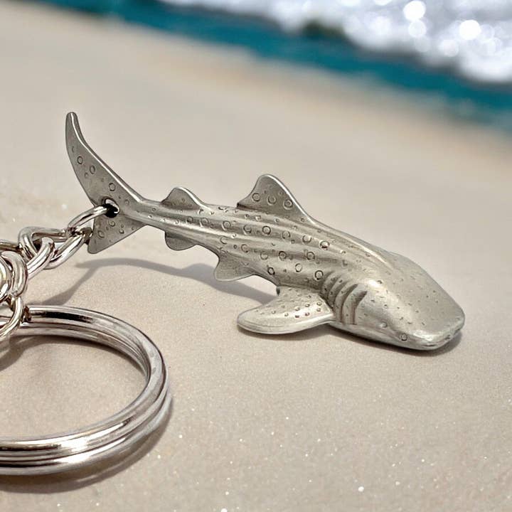 Whale Shark Keychain – Sea Life Collection – Pewter for wholesale by Big Blue by Roland St John