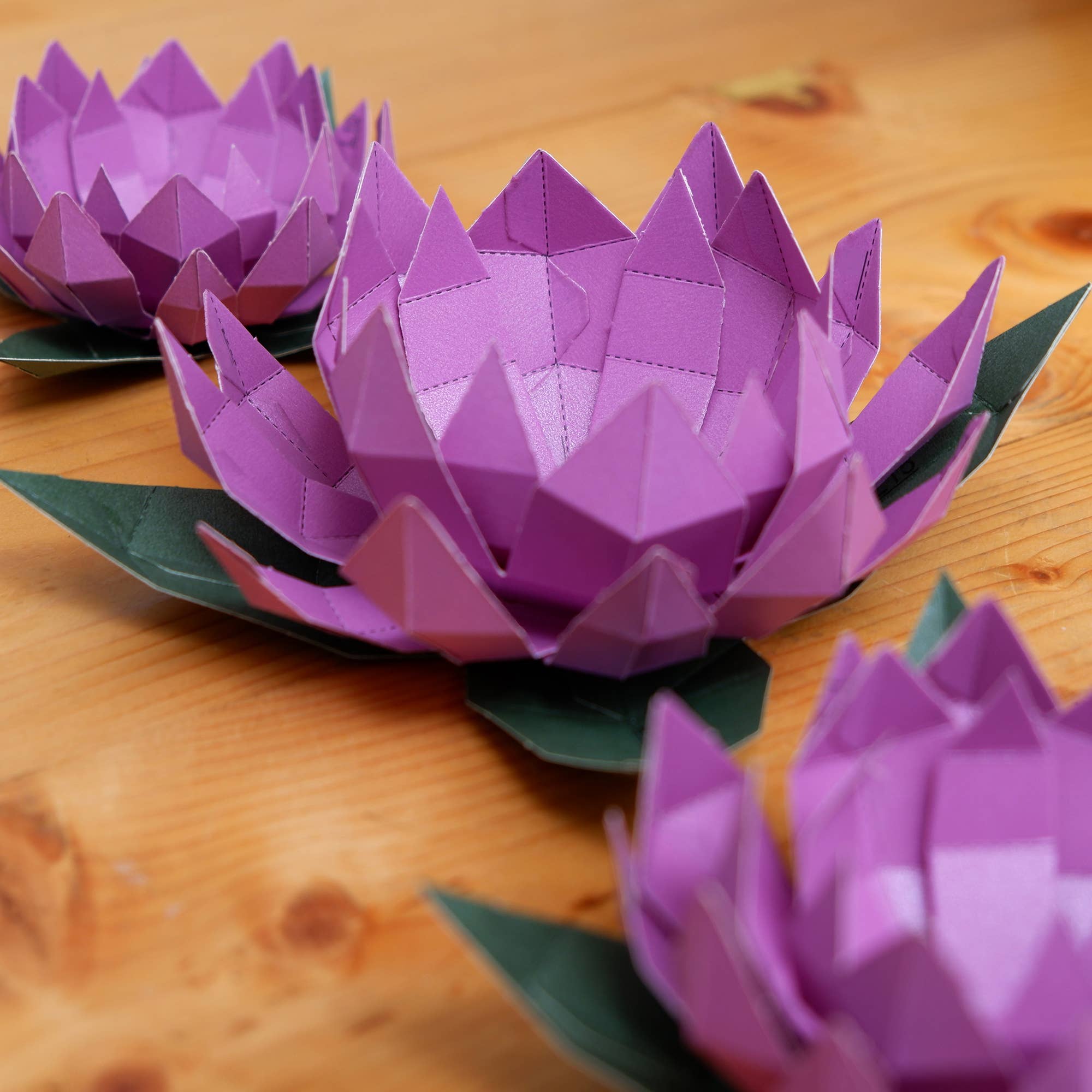 PAPERCRAFT WORLD - Wholesale DIY Craft Kit - Lotus Papercraft Flower Origami Model4
