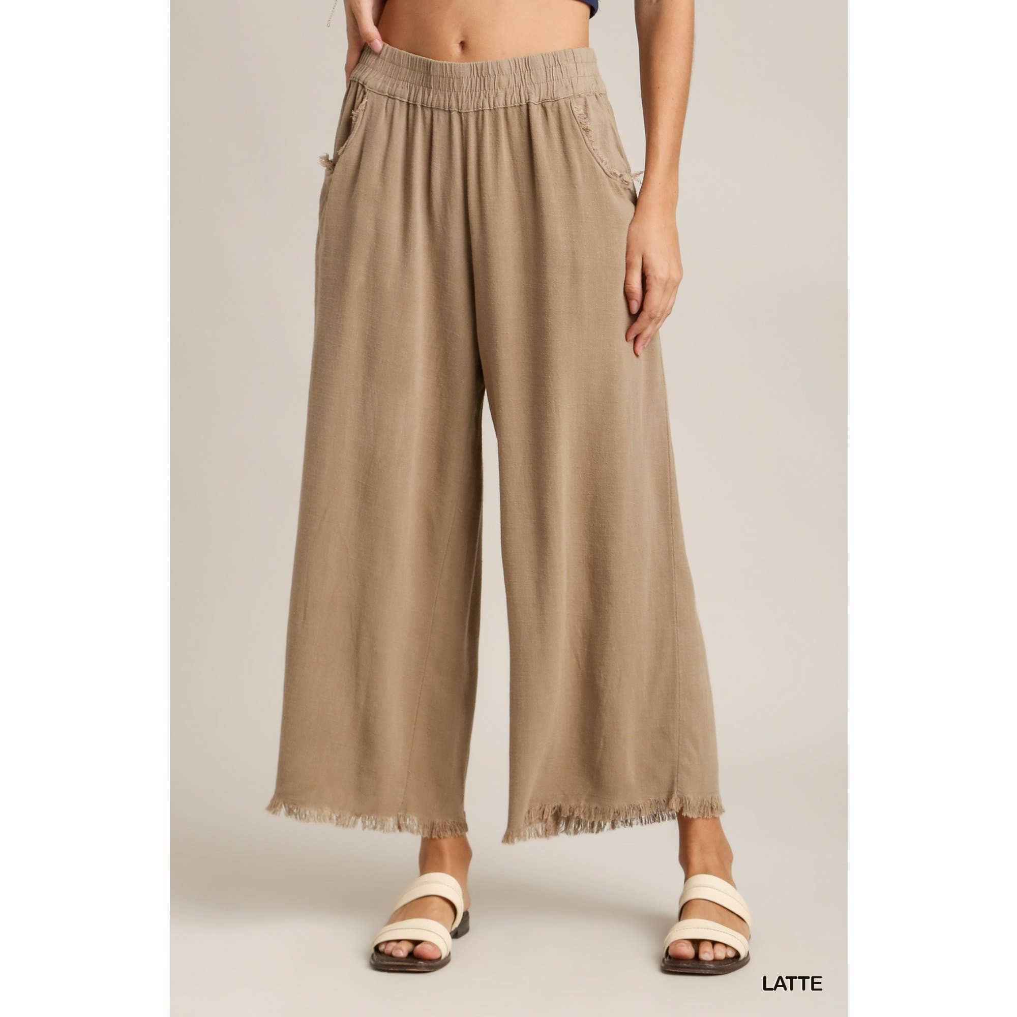 STYLE USA – Großhandel Hose – Damen – Hose aus einer Leinenmischung mit elastischem Bund6