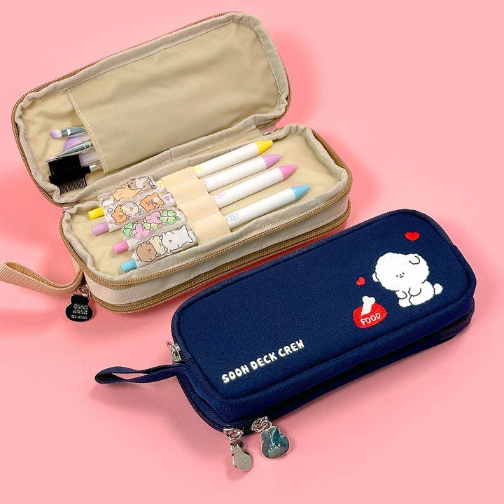 Astuccio Ricamato a Doppia Cerniera Soon Deok per la vendita all'ingrosso da parte di K-Wonderland