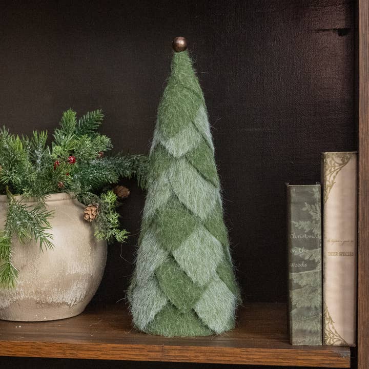 14.25" GREEN FELT TREE for wholesale by Ragon House