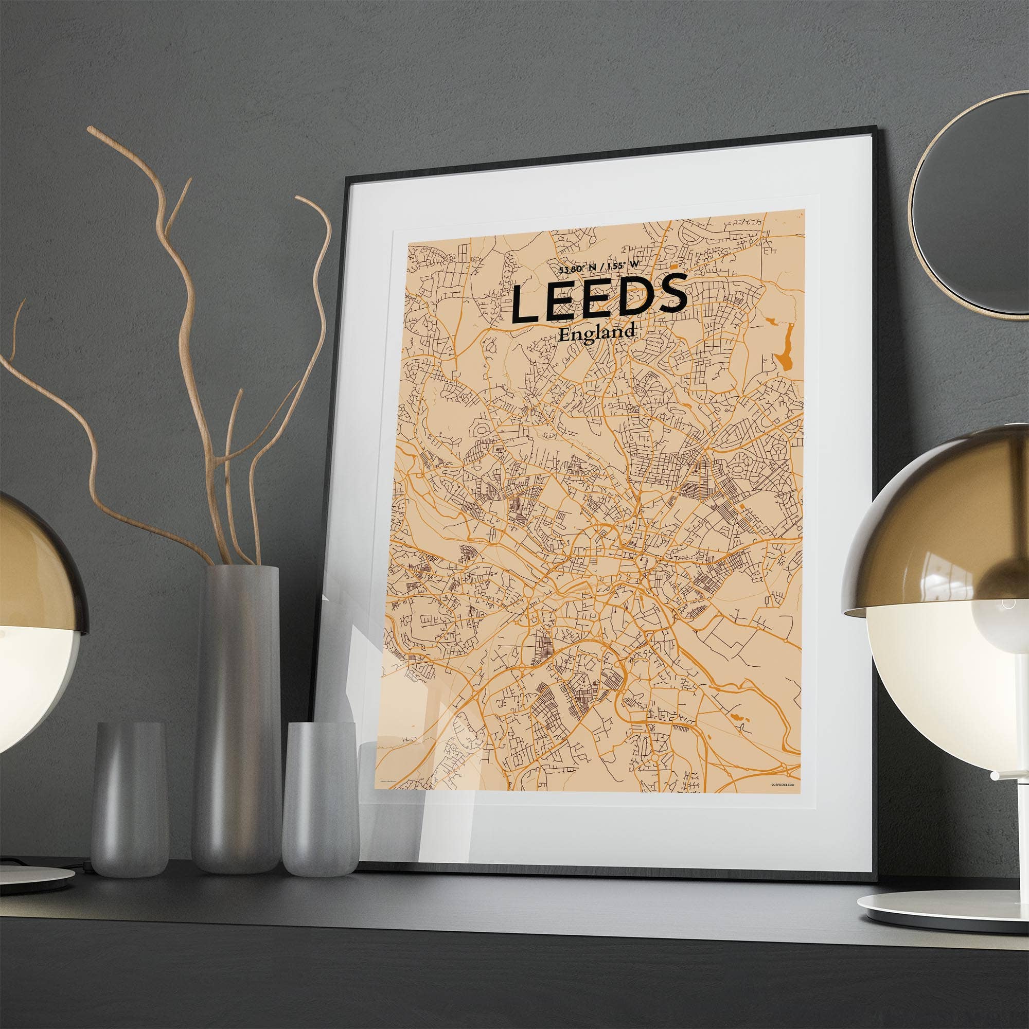 OurPoster.com – wholesale Poster – Leeds karta affisch18