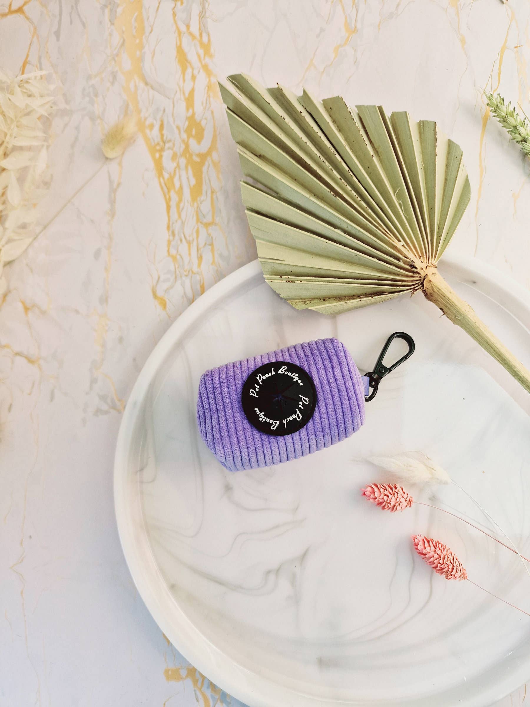 Pet Pooch Boutique - Wholesale Pet Poop Bag Dispenser - Pastel Purple Cord Dog Poo Bag Holder *Free roll of poo bags