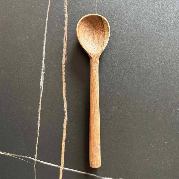 Natural Small wooden spoon L15 W6.5 H1.5cm for wholesale on Faire2