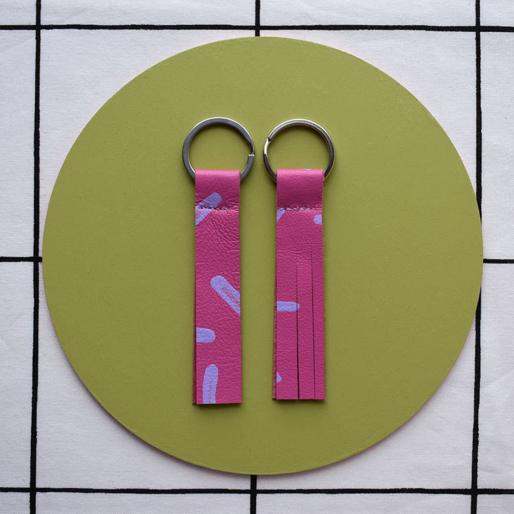 Jemma Marston - Wholesale Keychain - Women's - Hand Painted Leather Keyrings0