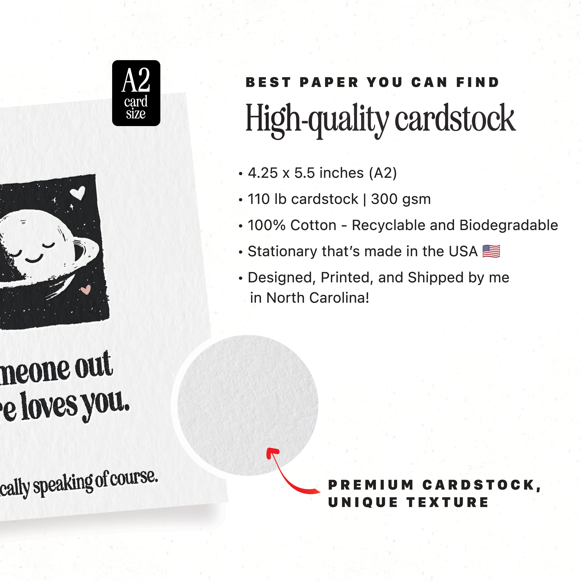 Petty Paper Studio - Wholesale Valentine's Day Card - Someone Out There Loves You - A2 Valentines Greeting Card1