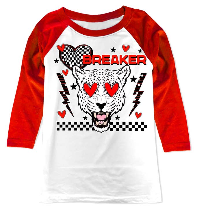 Heart breaker Raglan, W/R (småbørn, unge, voksne) for engroshandel hos Micro Me