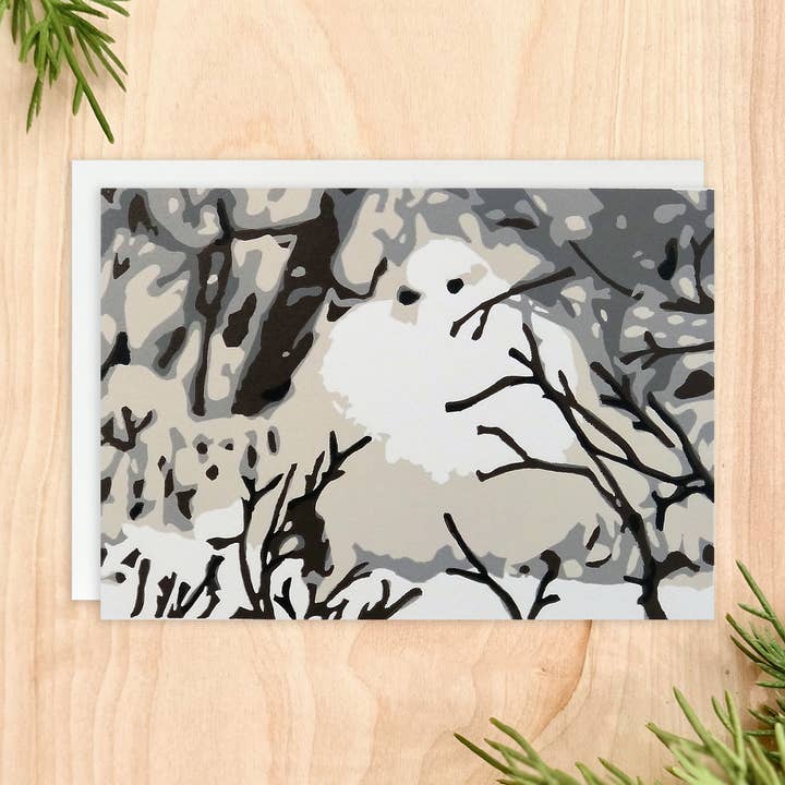 Printworthy - Wholesale Gewone wenskaart - Alaska's State Bird: De wenskaart van de sneeuwhoen0
