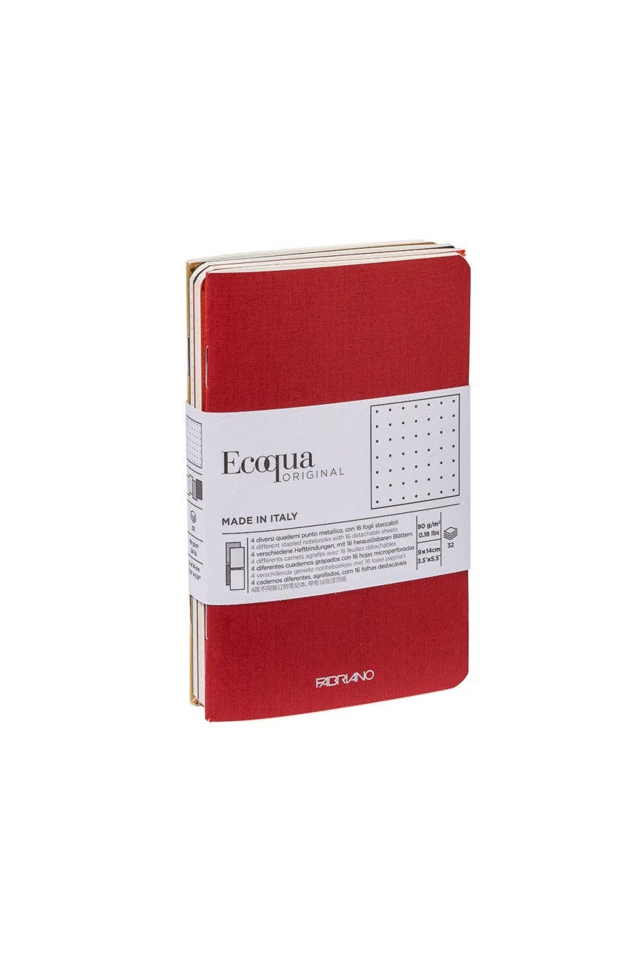 Chartpak, Inc. - Wholesale Notebook - Fabriano EcoQua Pocket-Sized Notebook, 4 Notebook Pack16