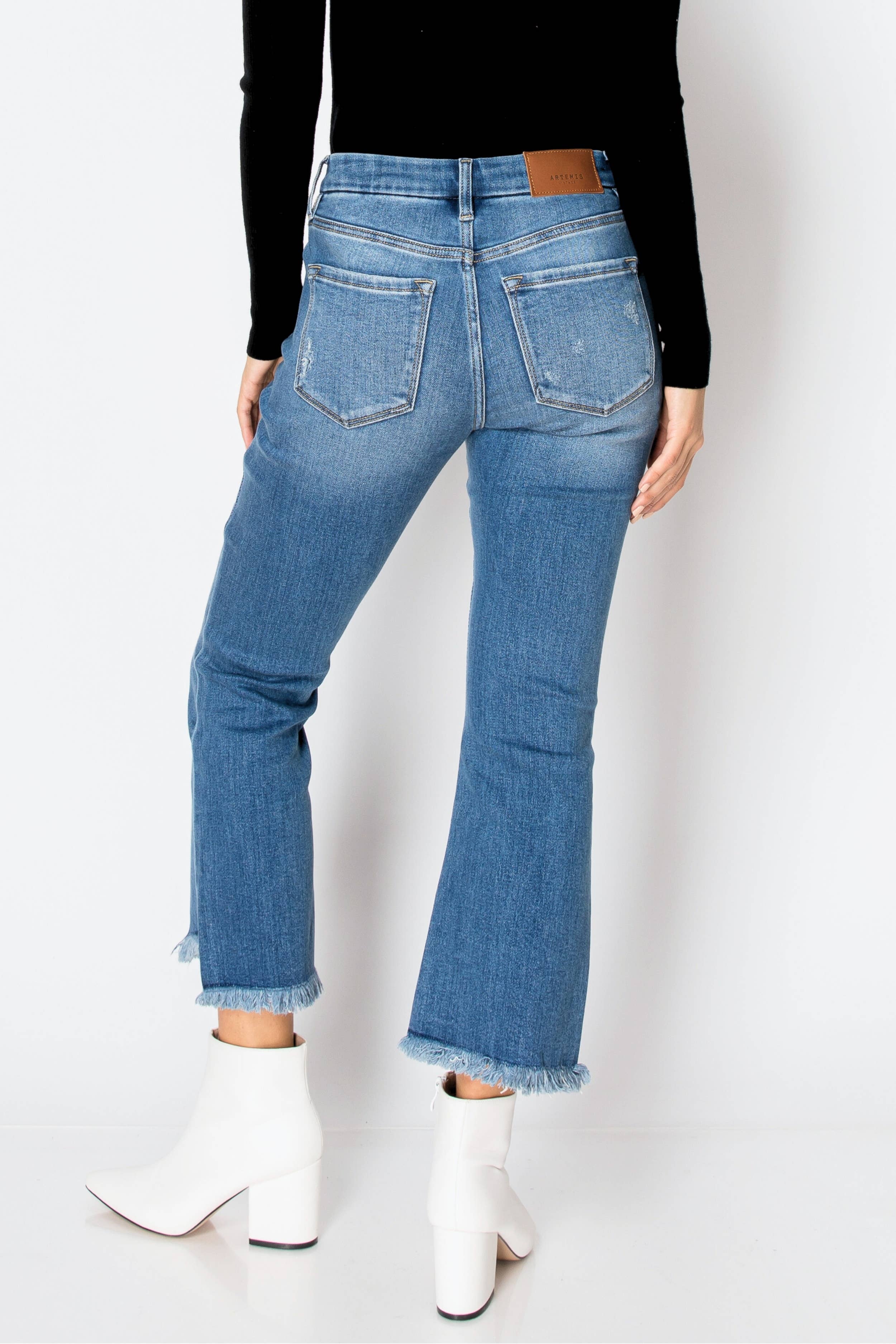 ARTEMIS VINTAGE - Wholesale Jeans - Women's - ECO FRIENDLY fabric CORSET CROP FLARE JEANS3