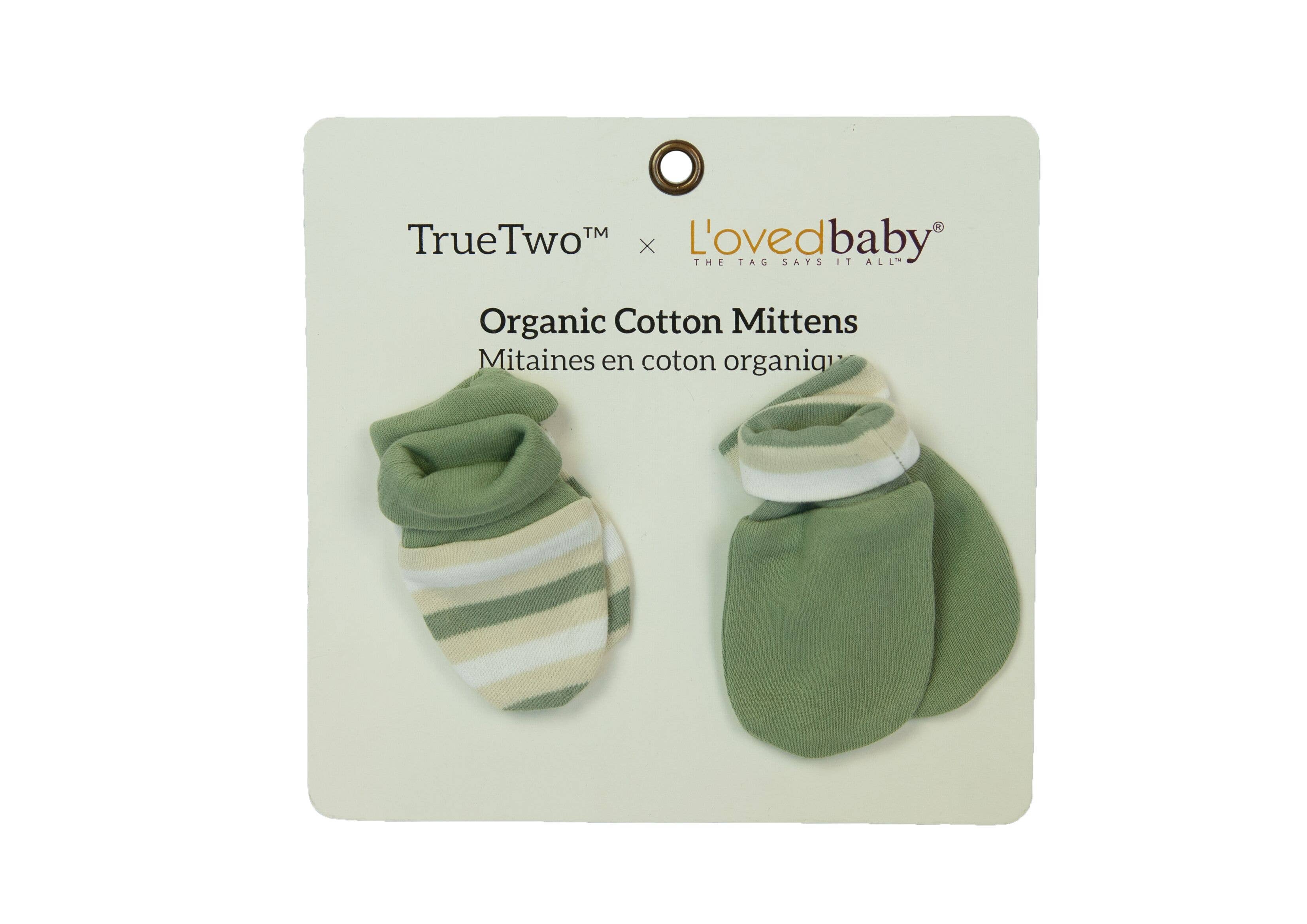 True Two - Wholesale Mittens - Baby - True Two x L'ovedbaby Organic 2 Pack Scratch Mittens 1