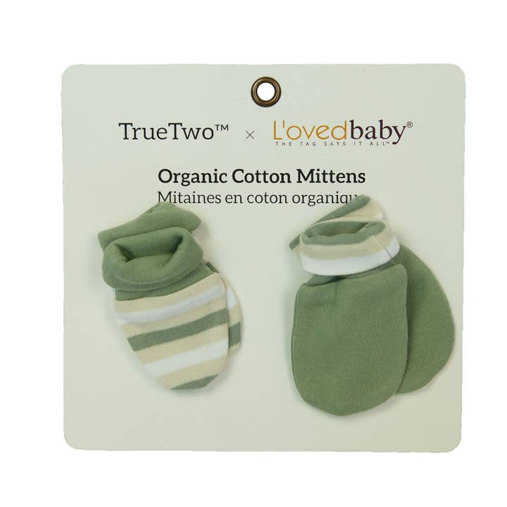 True Two - Wholesale Mittens - Baby - True Two x L'ovedbaby Organic 2 Pack Scratch Mittens 1
