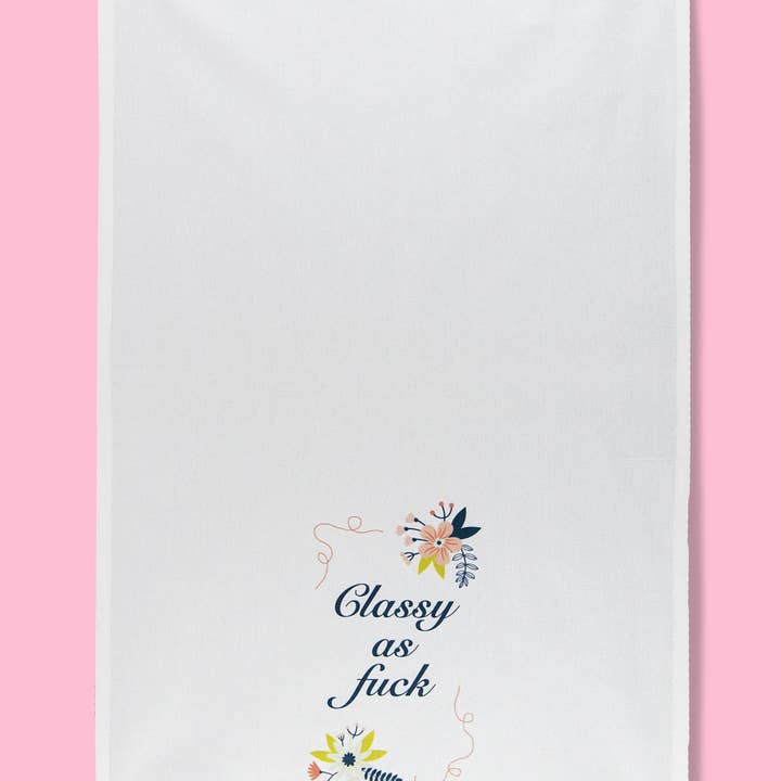 Bad Grandma Designs - Vendita all'ingrosso Strofinacci - Classy as Fuck - Strofinaccio1