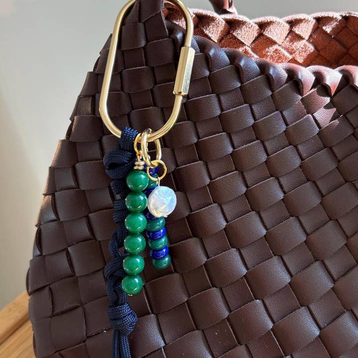 Curated By LW - Wholesale Keychain - Women's - Handmade Bag Charm Keychains with Glass Beads & Pearl2