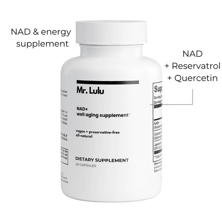 NAD+ Well Aging Supplement for wholesale by Mr. Lulu Skincare