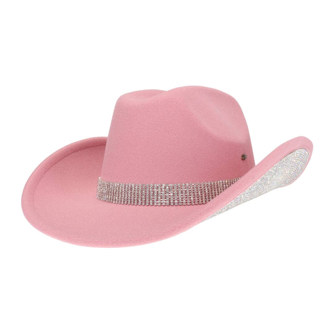 C.C Beanie - Wholesale Cowboy Hat - Women's - Tinseltown Rhinestone Cowboy Hat VCC00730