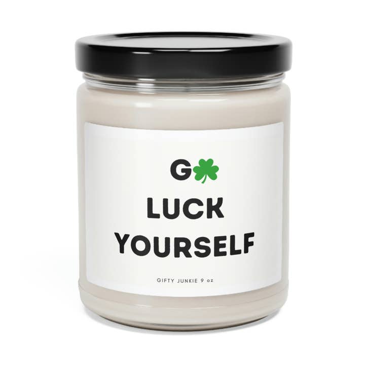 Vela Go Luck Yourself del Día de San Patricio de 9 onzas para venta al por mayor de GiftJunkie
