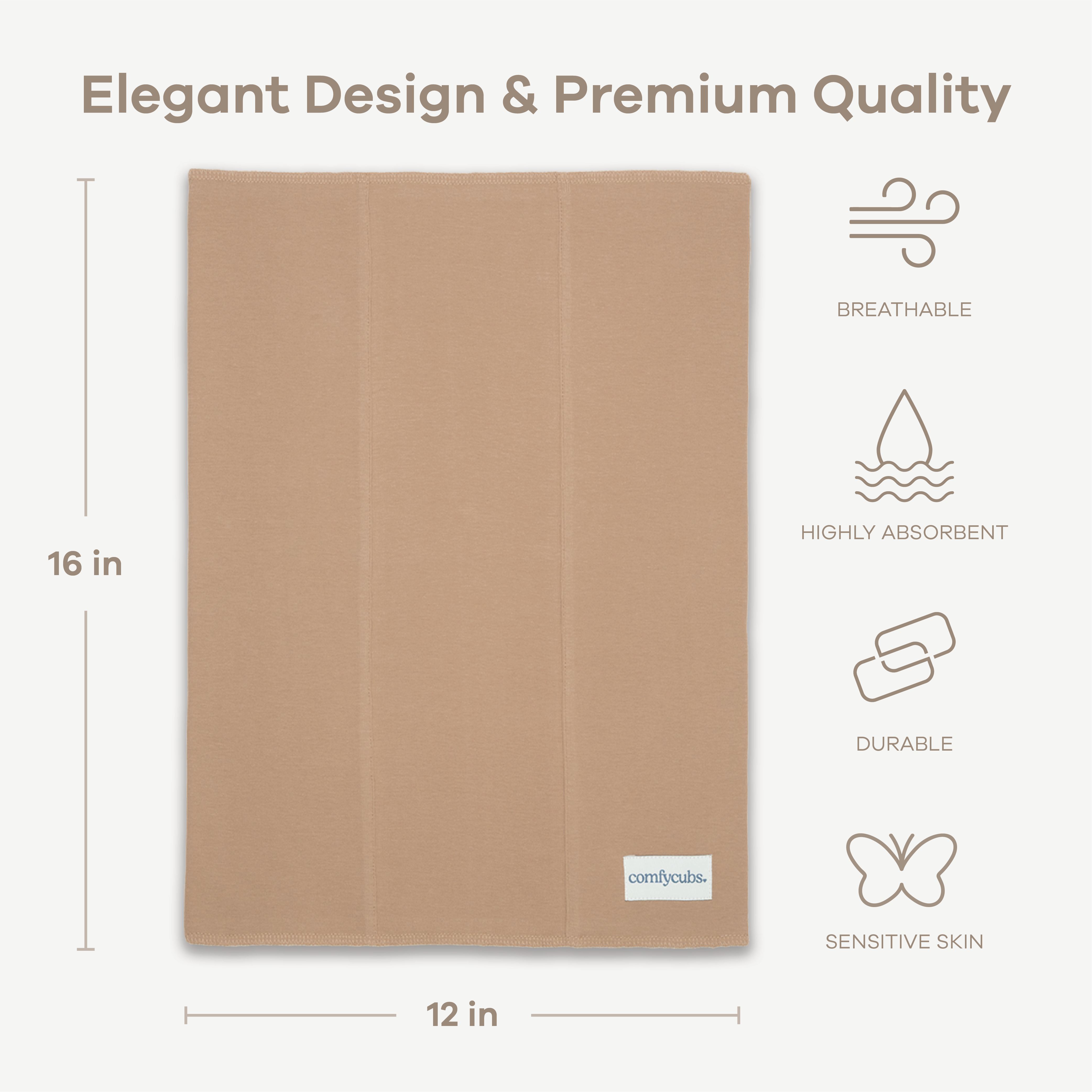 Comfy Cubs - Wholesale Burp Cloth - Baby - Baby Burp Cloths Set, Large 6-Layer, 100% Cotton Comfy Cubs45