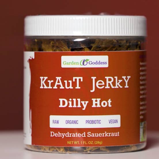 6 Jars of Garden Goddess Dilly Hot Jerky for wholesale by Garden Goddess Ferments
