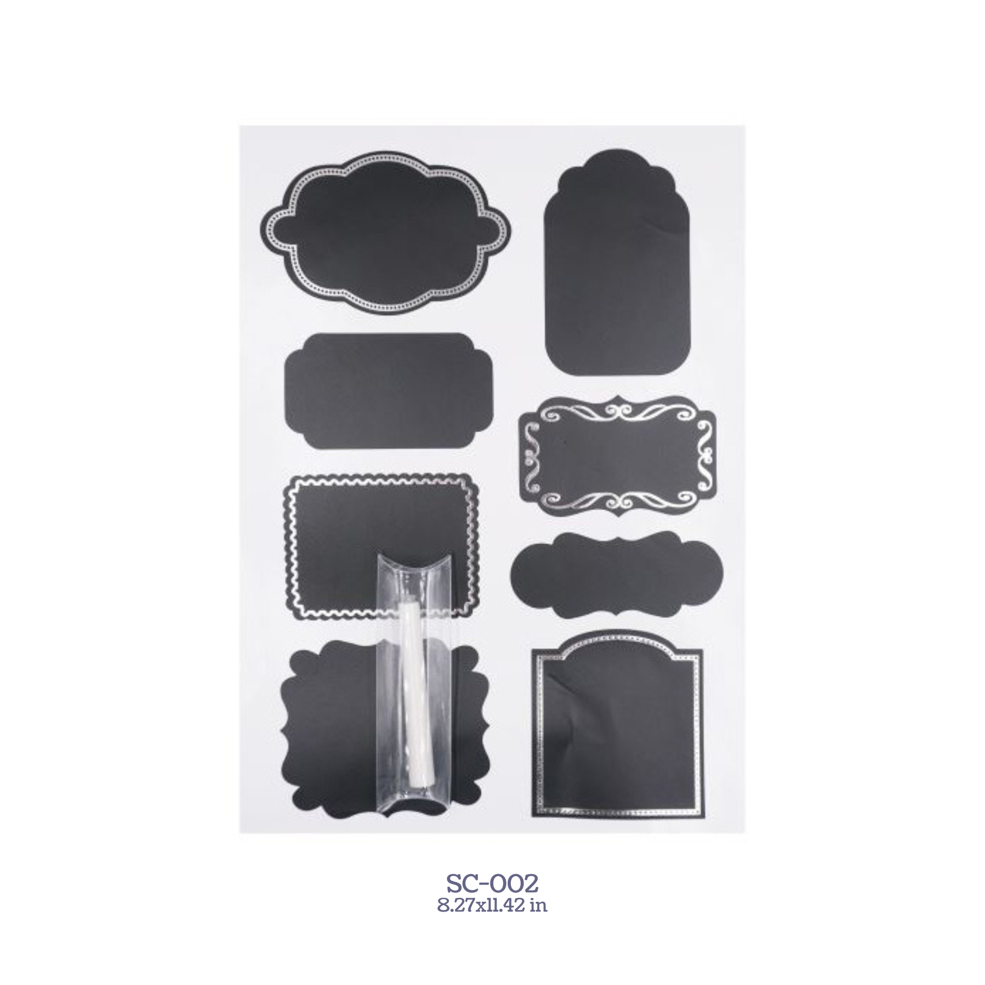 Angels Craft - Wholesale Sticker - Chalkboard Stickers w/chalk, 1 sheet1