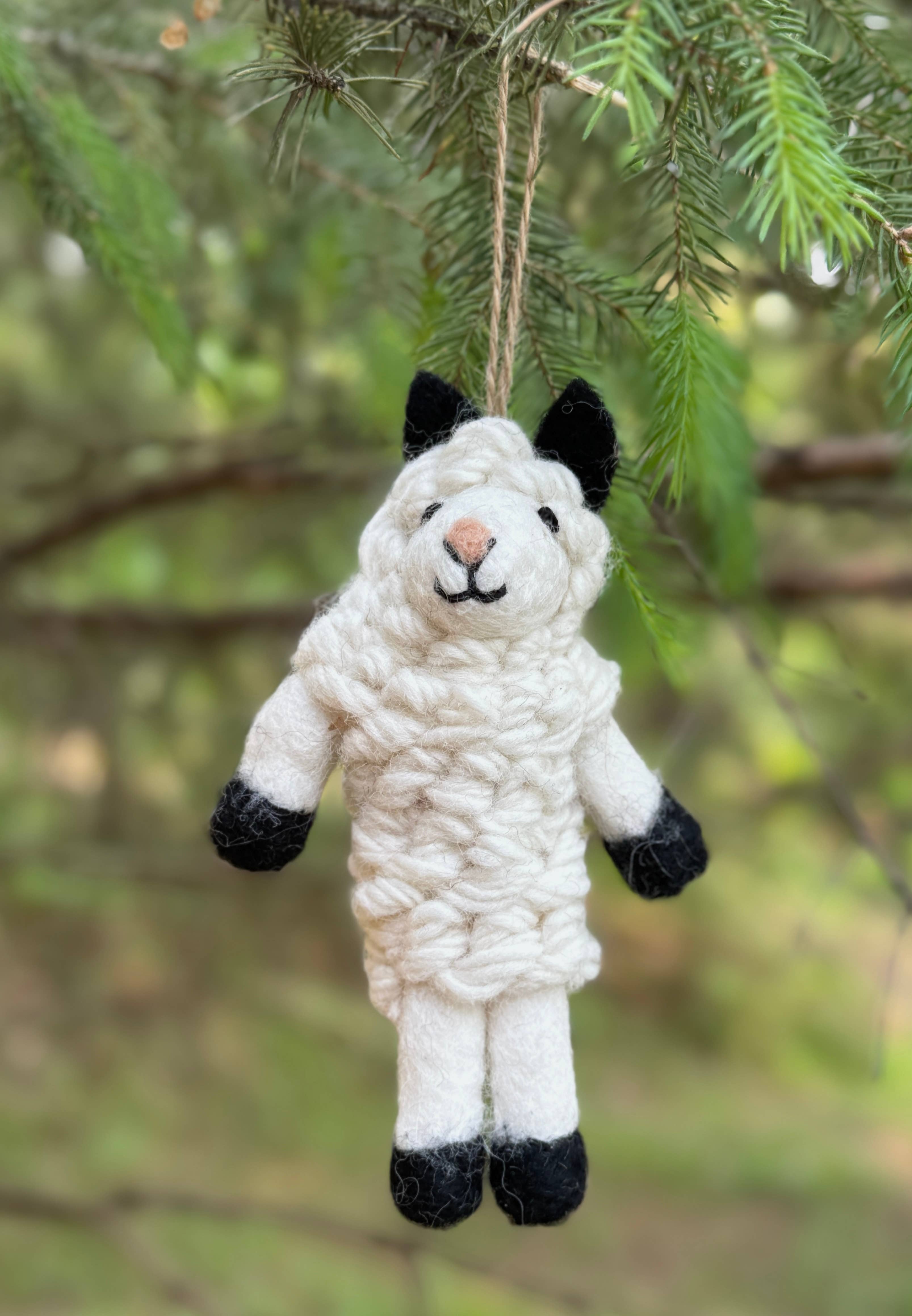 Lungta Imports - Wholesale Ornament -  Hand-Felted Farm Animals Christmas Ornaments – Fair Trade 15