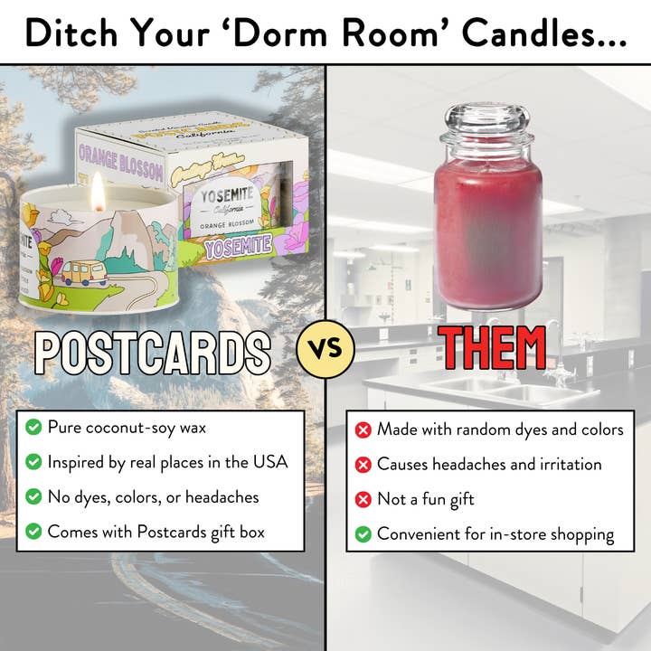 Postcards - Wholesale Jar/Filled Candle - Hilo, Hawaii | Scented Destination Candle
