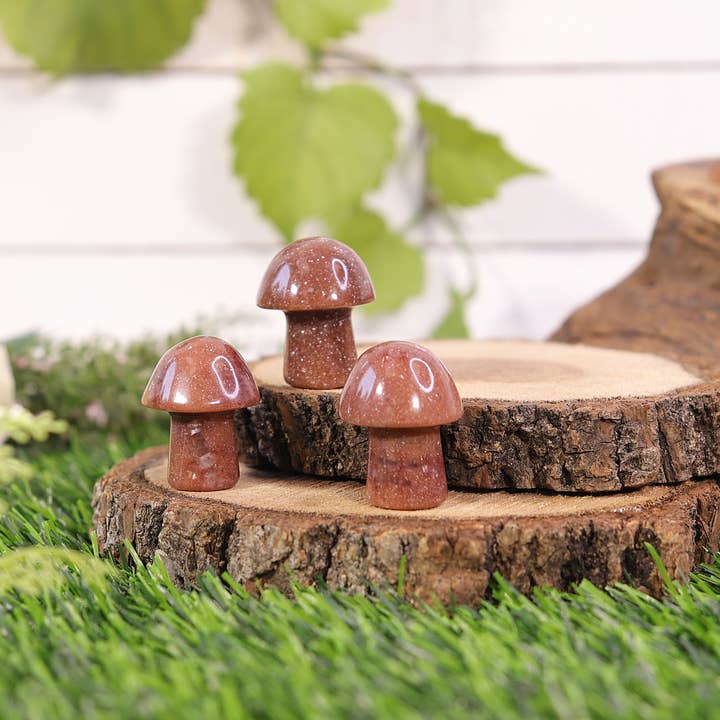 Natures Artifacts Inc - Wholesale Spiritual Stone/Crystal - Red Aventurine Mini Mushroom9