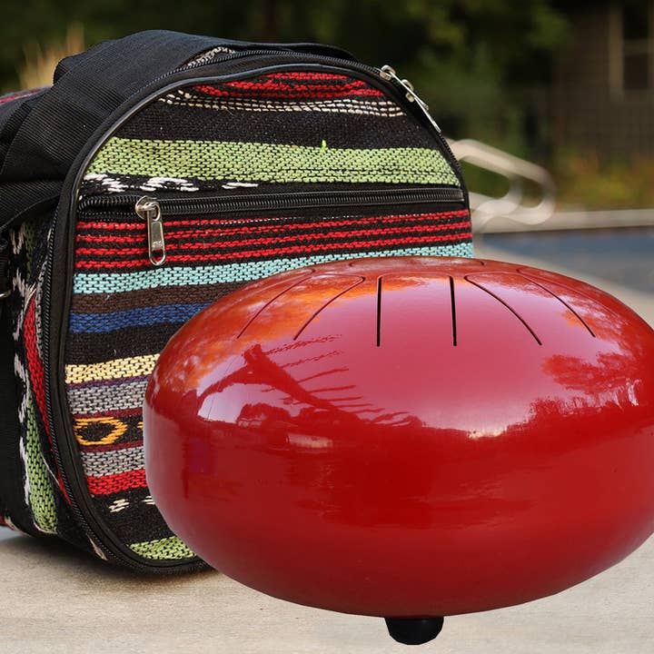 Lungta Imports - Wholesale Music Accessory - Steel Tongue Drum 11 Notes 12 Inches Tank Drum, Handpan Drum, Chakra Drum, Percussion with Padded Travel Bag, Mallets and More1