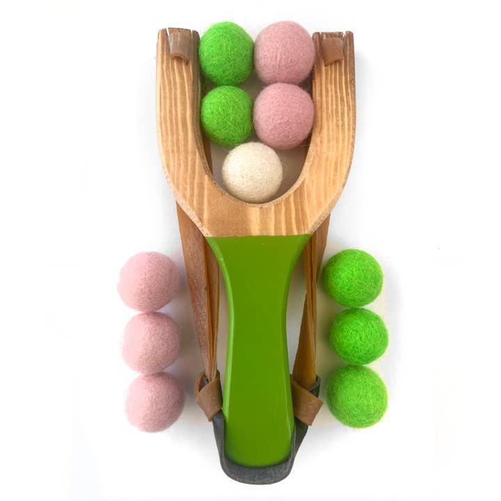 Little Lark - Wholesale Slingshot - Kids - Pop Color Wooden Slingshots w/ Glitter Ball5